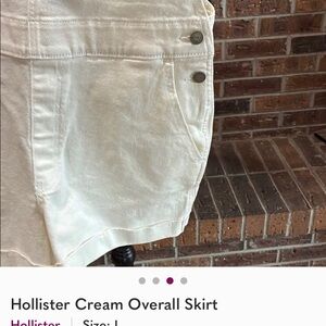 Hollister Ivory Button-Front Overall Skirt